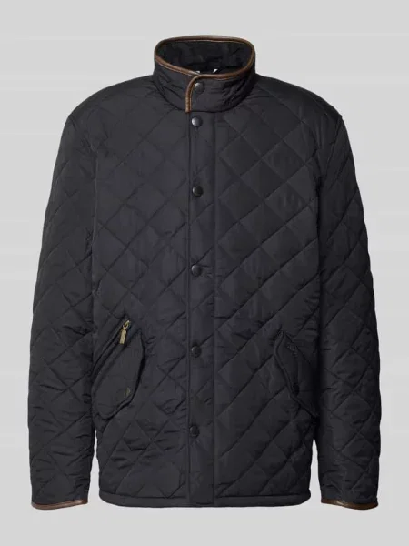 Kurtka pikowana z pikowaniem w romby model POWELL' Barbour czarna