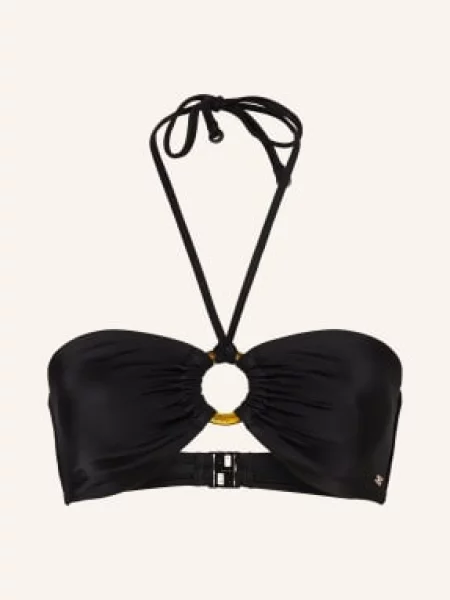 Tommy Hilfiger Góra Bikini Typu Bandeau schwarz czarny