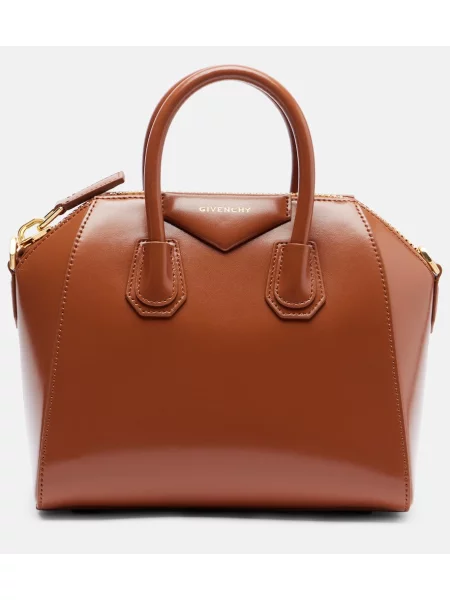 Geanta de piele Givenchy Antigona din piele maro
