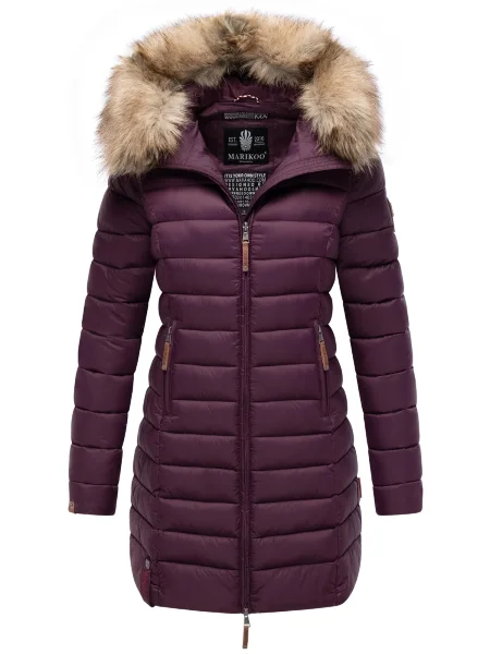 MARIKOO Palton de iarnă Rose nisipiu / mov vânătă roz