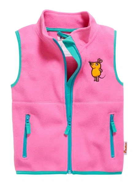 PLAYSHOES Vestă DIE MAUS turcoaz / ocru / auriu / roz galben