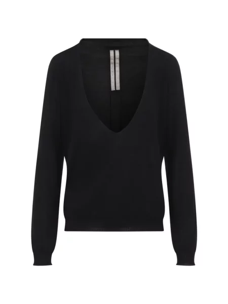 Top Rick Owens cu decolteu în V negru