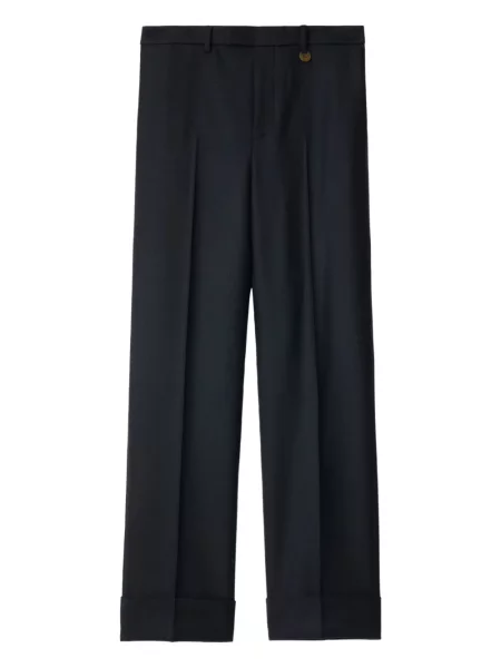 Pantaloni Burberry în carouri negru