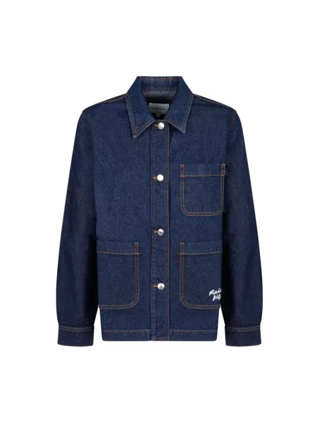 Kurtka jeansowa Maison Kitsune niebieska
