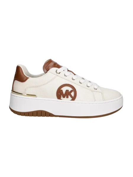 Sneakersy Michael Kors sznurowane skórzane białe