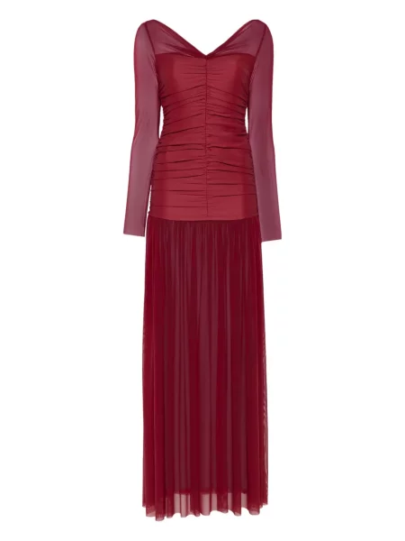 Rochie maxi Atu Body Couture cu decolteu în V de costum roșu