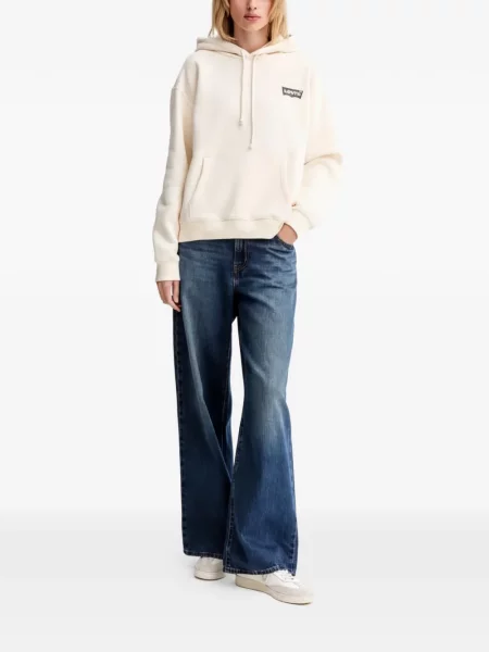 Curea Levi's® cu broderie cu cataramă cu dungi albastru