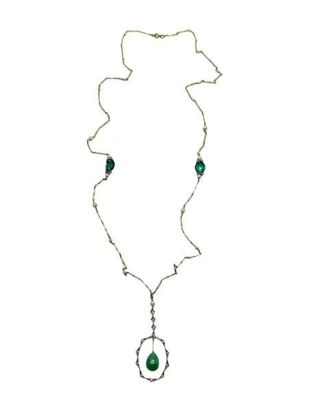Colier Jennifer Gibson Jewellery cu perle auriu