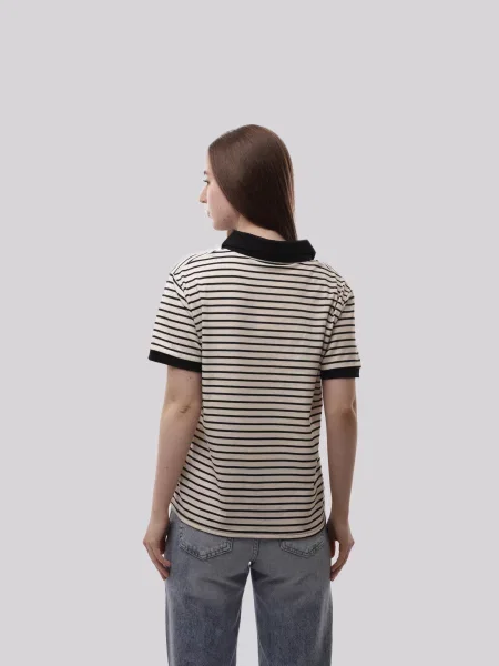 Поло STREAM віскоза/поліестер чорний