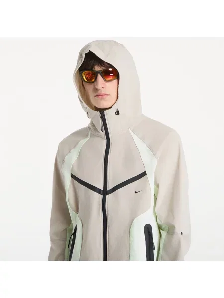 Яке Nike Tech Dri-FIT Woven Full-Zip Color-Block Windrunner Jacket Cream Ii/ Volt Tint/ Black XL черно