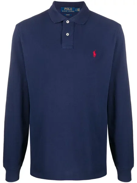 Polo Polo Ralph Lauren cu mâneci lungi albastru