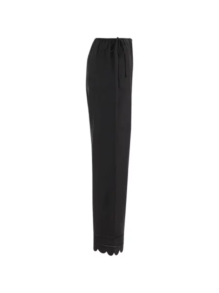 Pantaloni The Garment de mătase negru