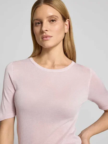 T-shirt z Mieszanka o Drobny splot Christian Berg Woman Selection różowa
