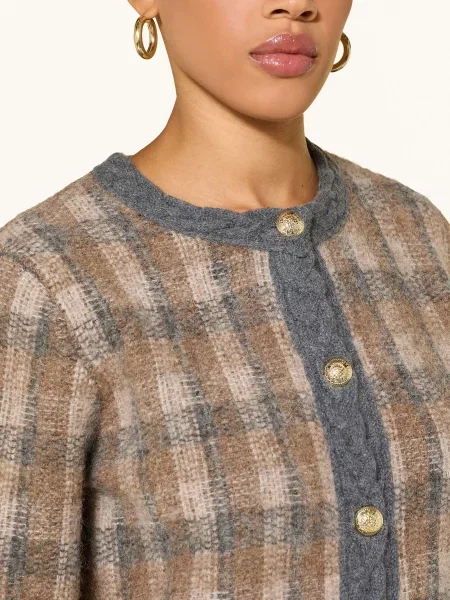 Joop! Kardigan Kea Z Dodatkiem Alpaki braun szary