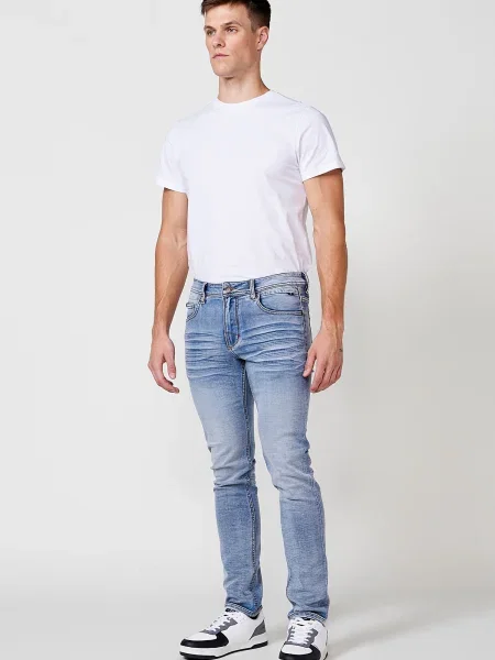 KOROSHI Jeans deschis albastru
