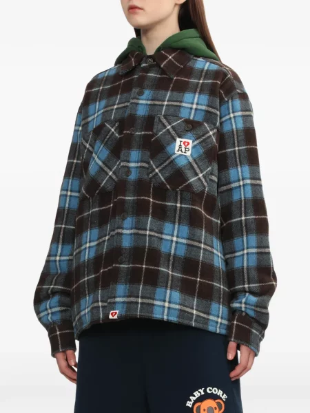 Koszula Apee™ By *a Bathing Ape® w kratkę brązowa