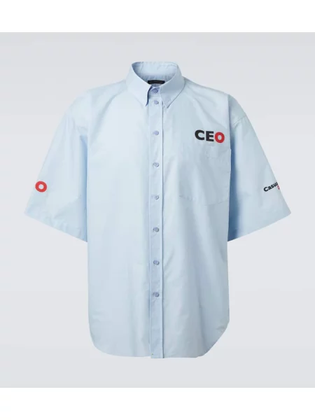 Srajca Balenciaga poplin modra