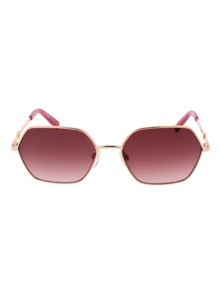 Love Moschino Akcesoria Kobieta Różowy ONE SIZE Oktagonalne Okulary Słoneczne z Serduszkiem żółte