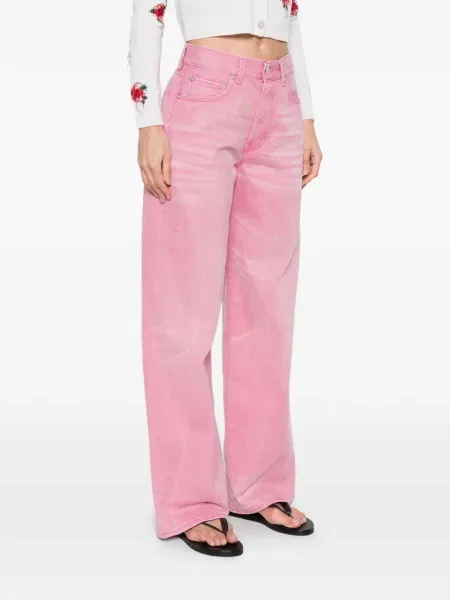 Blugi 6397 cu picior lat roz