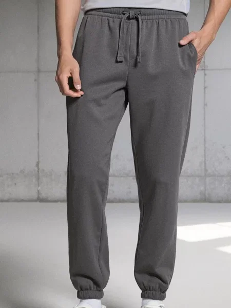 Спортивні штани з манжетами темно-сірий сірі