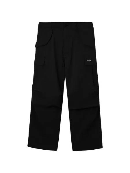 Pantaloni cargo Off-white cu dungi alb