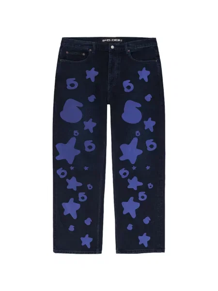 Blugi Sp5der cu imagine albastru