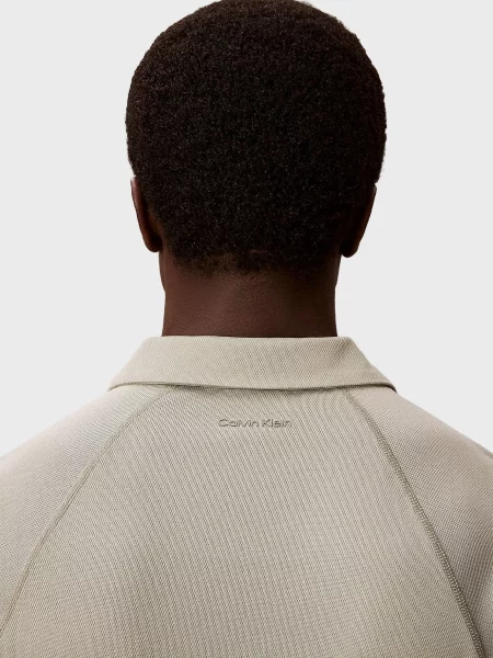 Стрейчевое поло Calvin Klein бежевое