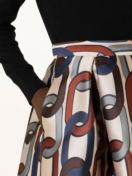 Lunatica Milano Plisowana Spódnica grau