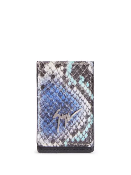 Portofel Giuseppe Zanotti din piele albastru