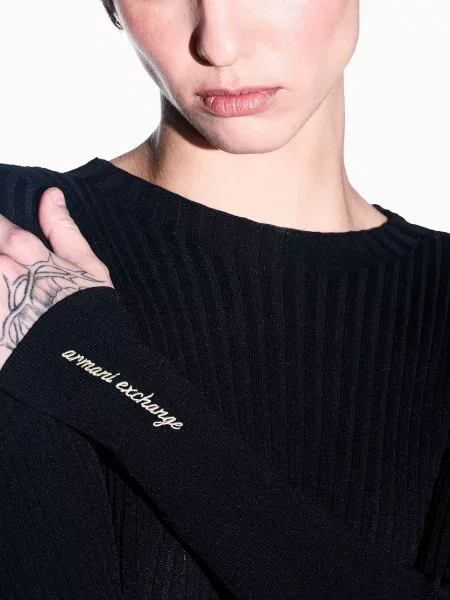 Макси платье Armani Exchange черное