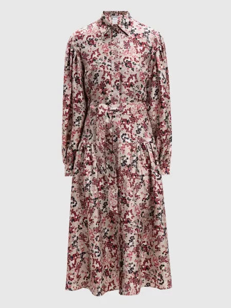 Сукня міді RENIER із шовку в квітковий принт Max Mara бежева