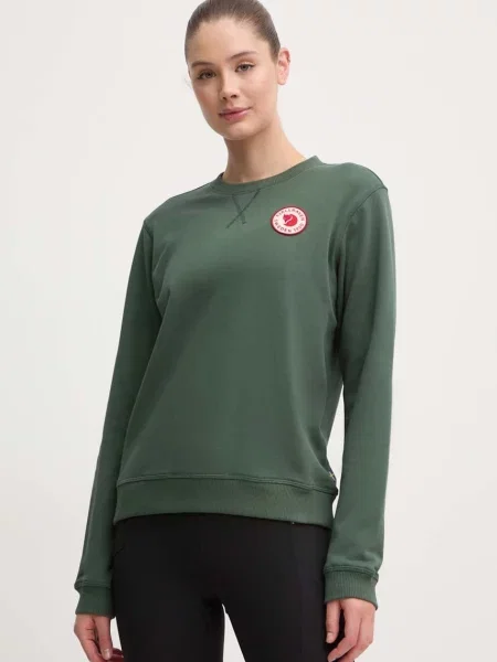 Μπλούζα Fjallraven Logo Logo Badge Sweater γυναικεία πράσινο
