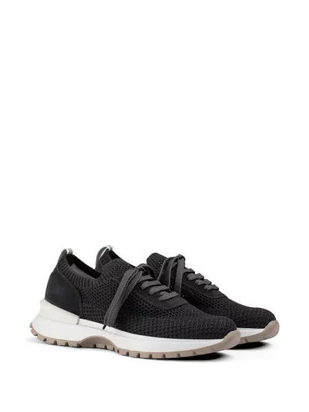 Sneakerși Doucal's din piele de căprioară negru