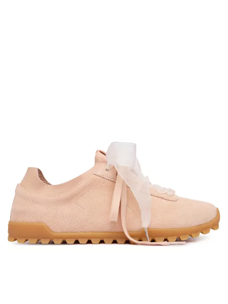 Calvin Klein Superge Low Profile Run Mg Sue Db Laces Svetlo rožnata