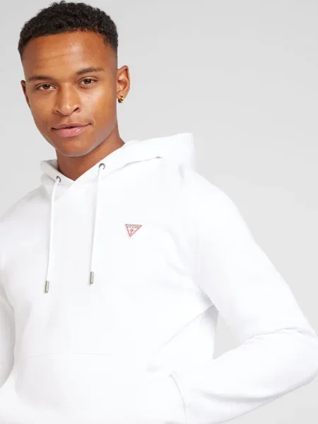 Geacă de blugi Guess Jeans clasică alb
