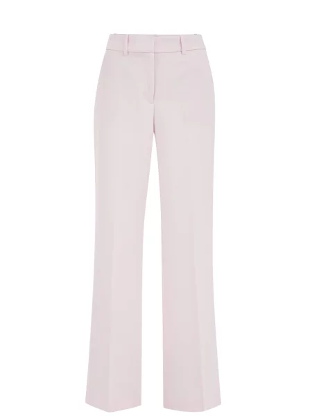 WE Fashion Pantaloni cu dungă pastel roz