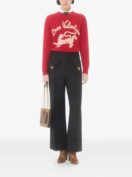 Pantaloni Valentino Garavani negru