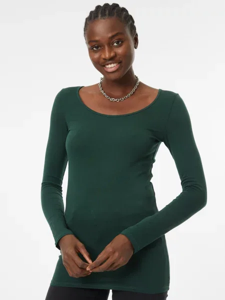 VERO MODA Tricou verde închis