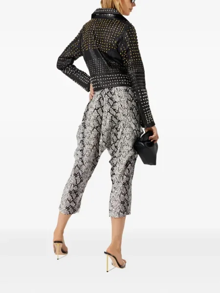 Cropp pantaloni One Teaspoon cu imagine cu model piele de șarpe gri