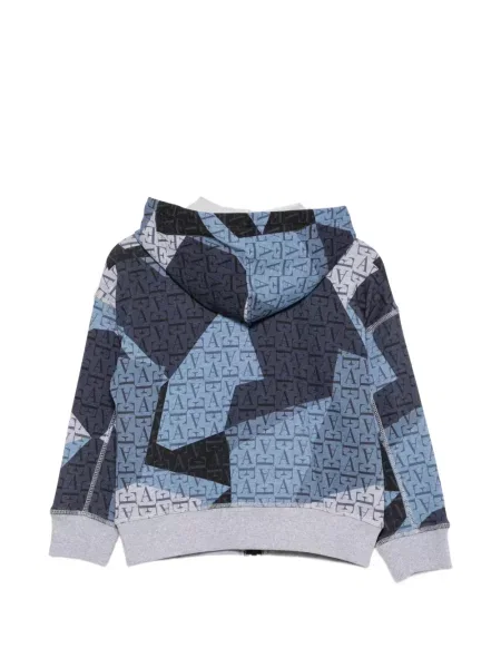 Bluza z kapturem dziecięca Emporio Armani niebieska