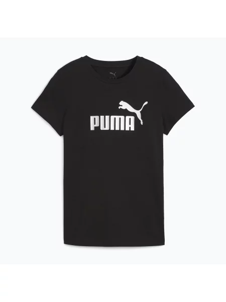Tričko PUMA ESS Metallic No. 1 Logo Tee puma black/metallic silver černé