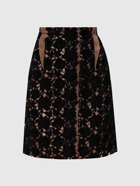 Кружевная юбка Lanvin бежевая