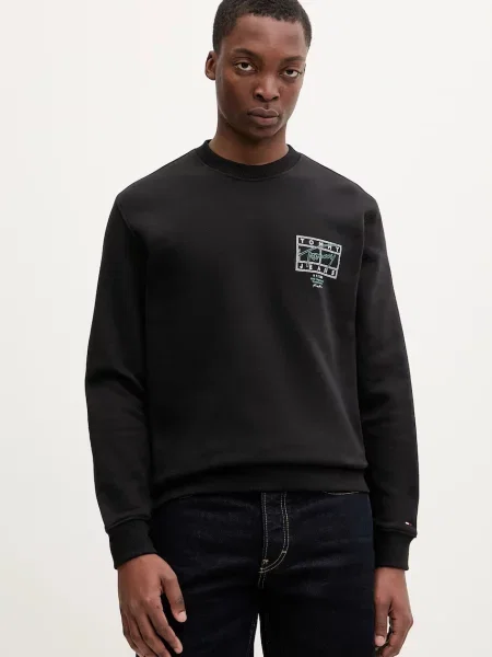 Tommy Jeans μπλούζα μαύρο