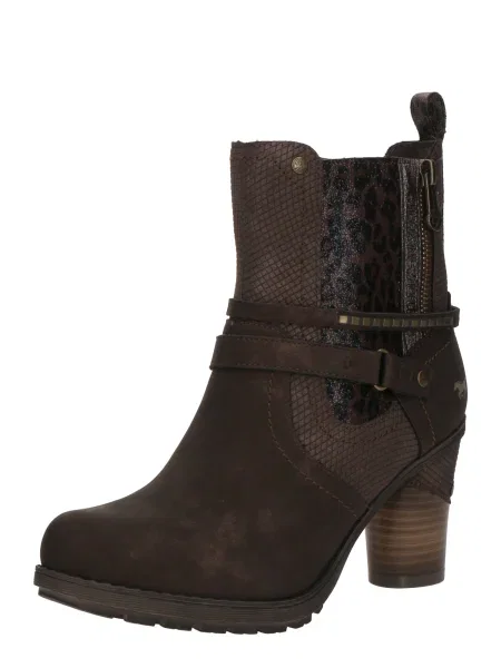 MUSTANG Botine închis / negru maro