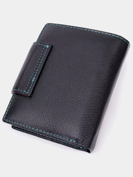 Кожаный кошелек St Leather Accessories черный