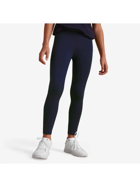 Legginsy jeździeckie dla dzieci z pełnym lejem niebieskie