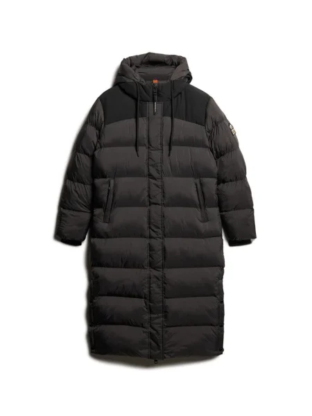 Superdry Palton de iarnă gri metalic negru