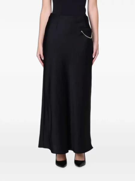 Fustă Armani Exchange din satin negru