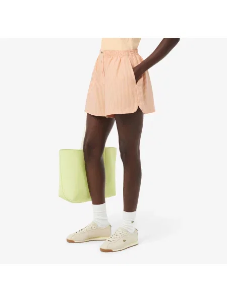 Lacoste Szorty Oversize pomarańczowe