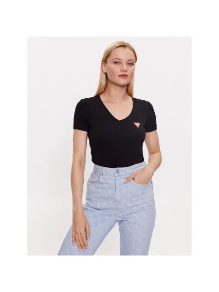 Guess T-Shirt Slim Fit μαύρο